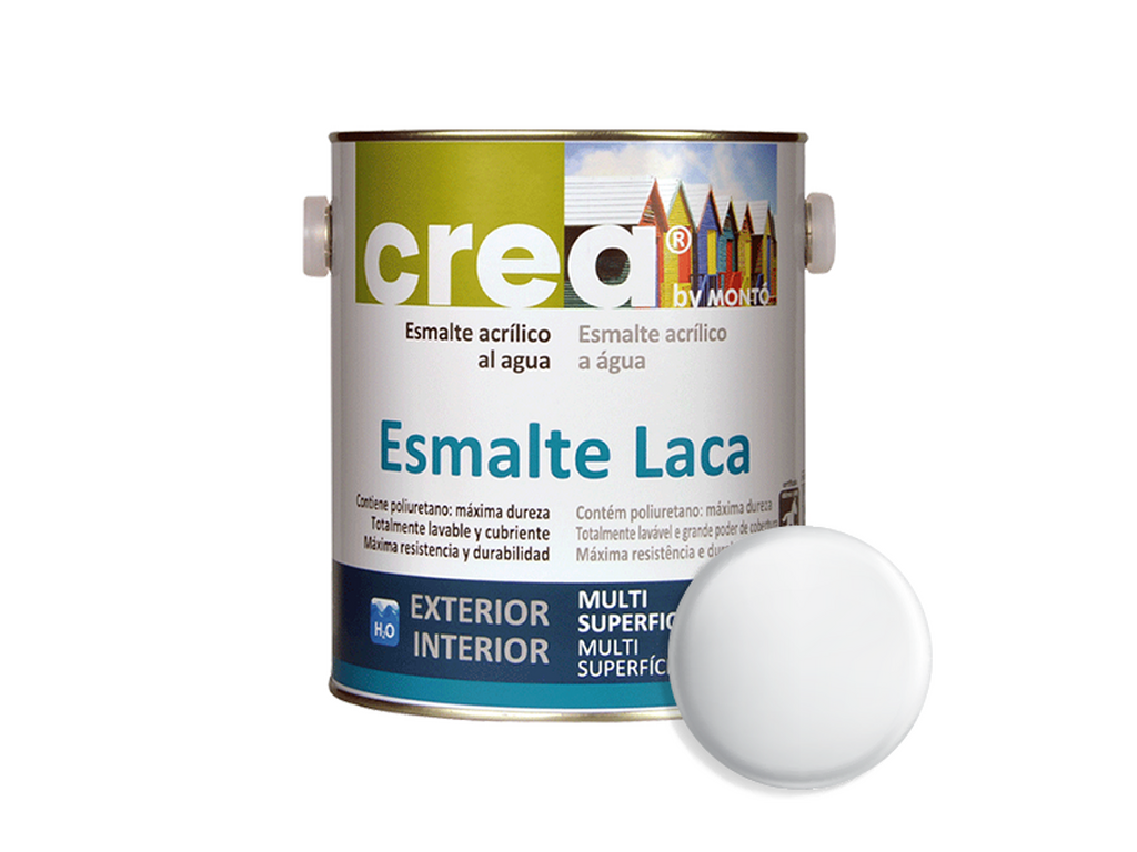 CREA ESMALTE LACA SATINADO BLANCO 500ML & CREA ESMALTE LACA SATINADO BLANCO 2.5L
