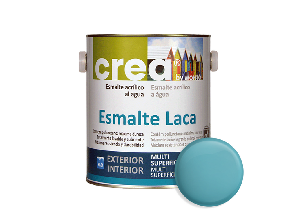 CREA ESM.LACA SATINADO TURQUESA 500ML & CREA ESMALTE LACA SATINADO TURQUESA 2.5L