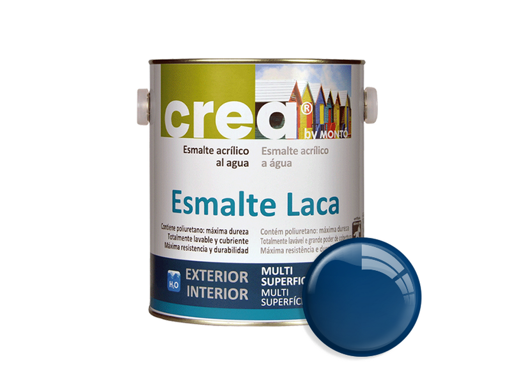 CREA ESMALTE LACA BRILLO AZUL LUMIN.2.5L & CREA ESMALTE LACA BRILLO AZUL LUMI.500ML