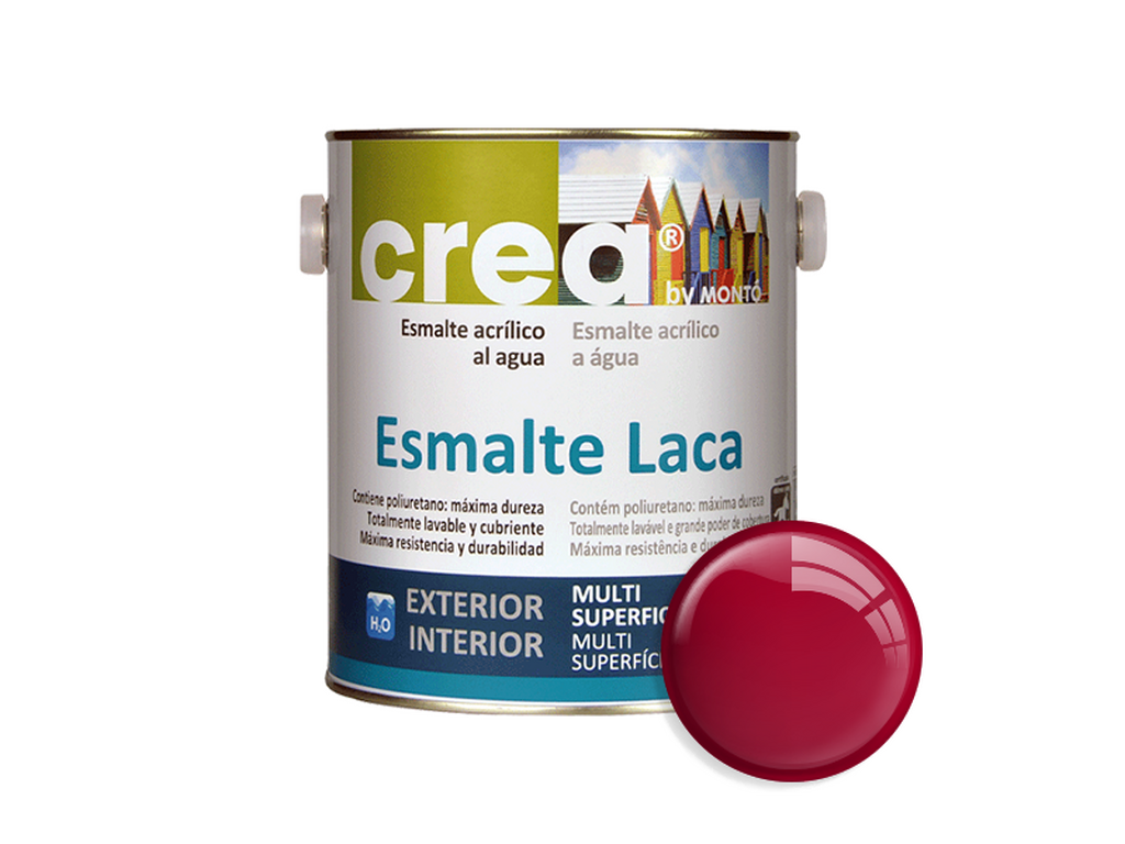 CREA ESMALTE LACA BRILLO ROJO VIVO 2.5L & CREA ESMALTE LACA BRILLO ROJO VIVO 500ML