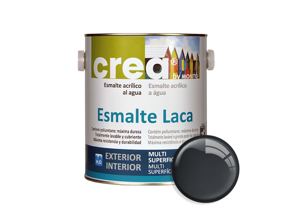 CREA ESMALTE LACA BRILLO GRIS MAREN.2.5L & CREA ESMALTE LACA BRILLO GRIS MAR.500ML