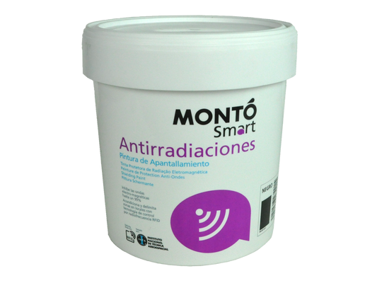 Pintura Antiradiación con Grafito | Montó Smart Apantallamiento Electromagnético (Negro Mate)