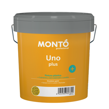 Pintura plástica: Uno+ (0.75 Litros). Coloreable