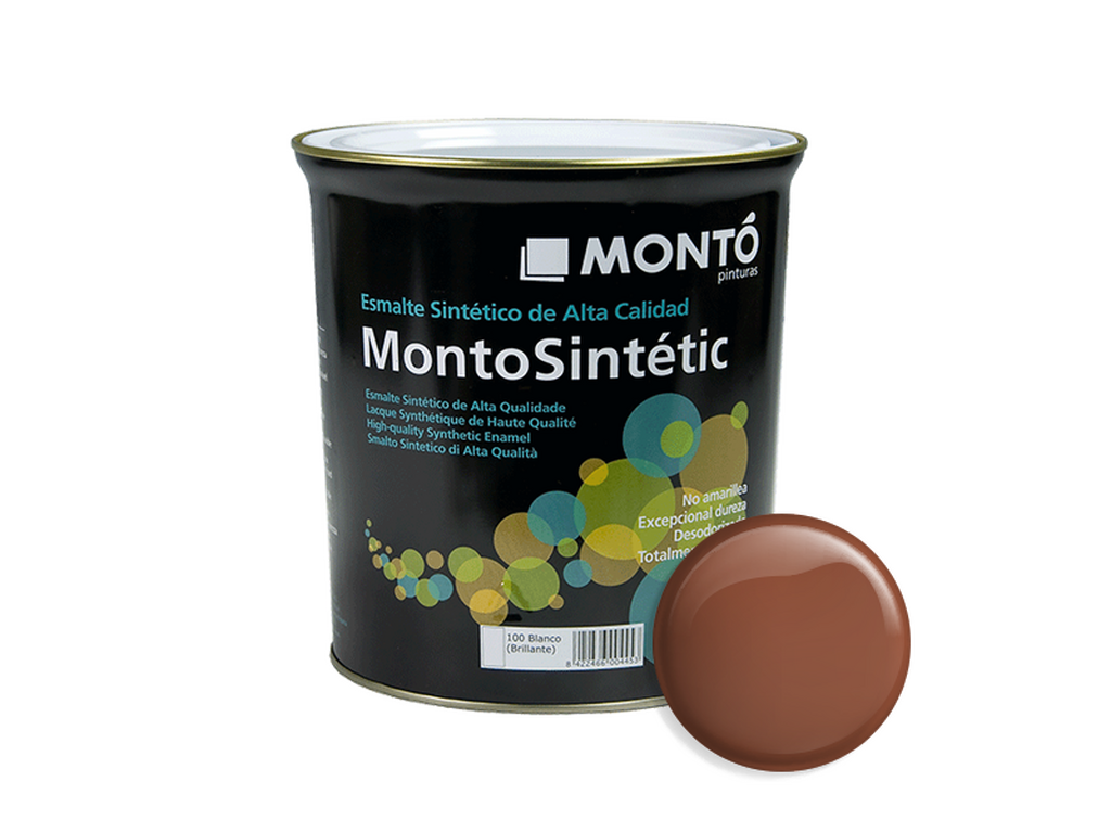 MONTOSINTETIC BRILLANTE ROJO TEJA 750ML & MONTOSINTETIC BRILLANTE ROJO TEJA 4L