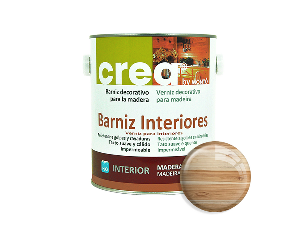 CREA BARNIZ INTERIOR BRILLO TECA 500ML & CREA BARNIZ INTERIOR BRILLO TECA 2.5L