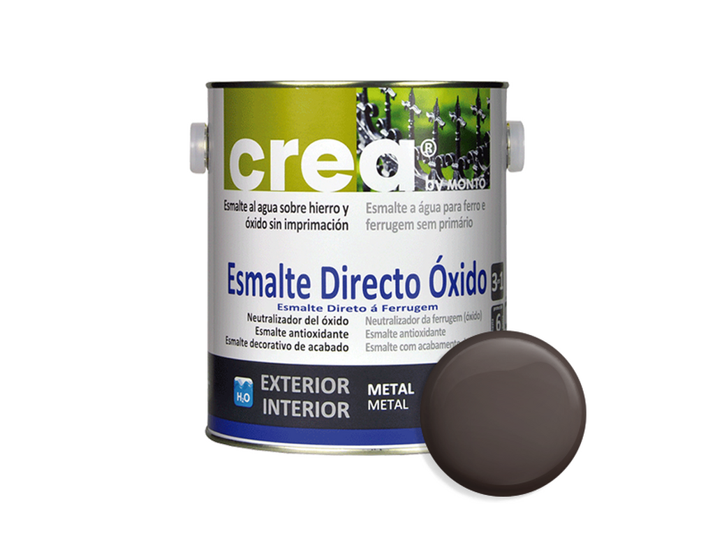 CREA ESMALTE DIRECTO OXIDO TABACO 500ML & CREA ESMALTE DIRECTO OXIDO TABACO 2.5L