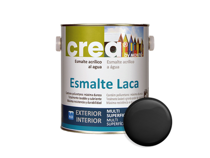 CREA ESMALTE LACA MATE NEGRO 500ML & CREA ESMALTE LACA MATE NEGRO 2.5L