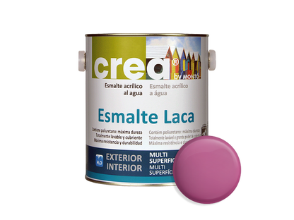 CREA ESMALTE LACA SATINADO FUCSIA 2.5L & CREA ESMALTE LACA SATINADO FUCSIA 500ML