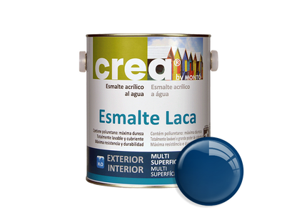 CREA ESMALTE LACA BRILLO AZUL LUMIN.2.5L & CREA ESMALTE LACA BRILLO AZUL LUMI.500ML