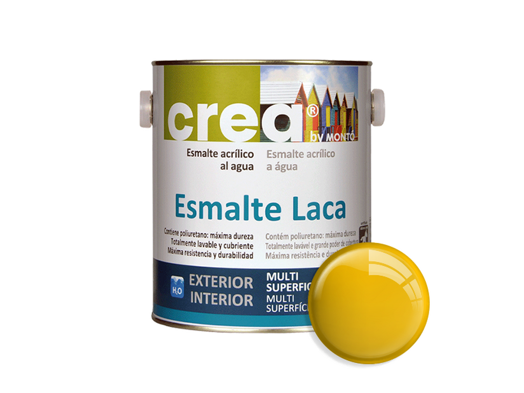 CREA ESMALTE LACA BRILLO AMAR.REAL 2.5L & CREA ESMALTE LACA BRILLO AMAR.REAL 500ML