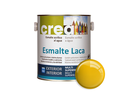 CREA ESMALTE LACA BRILLO AMAR.REAL 2.5L & CREA ESMALTE LACA BRILLO AMAR.REAL 500ML