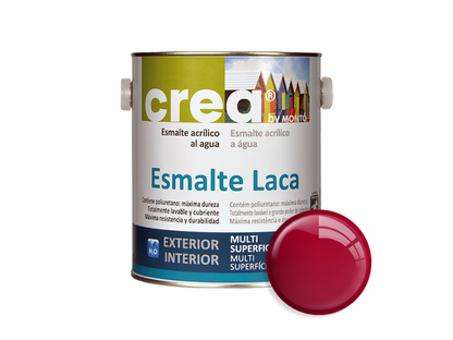 CREA ESMALTE LACA BRILLO ROJO VIVO 2.5L & CREA ESMALTE LACA BRILLO ROJO VIVO 500ML