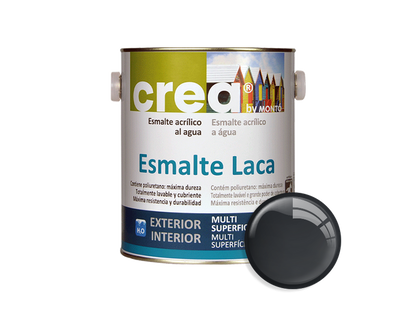 CREA ESMALTE LACA BRILLO GRIS MAREN.2.5L & CREA ESMALTE LACA BRILLO GRIS MAR.500ML