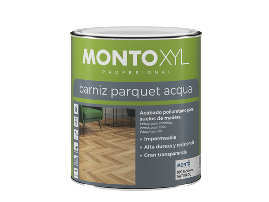 Montoxyl Barniz Parquet Acqua Mate | Barniz al Agua para Parquet | Alta Resistencia y Acabado Mate Natural