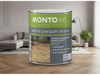 Montoxyl Barniz Parquet Acqua Mate | Barniz al Agua para Parquet | Alta Resistencia y Acabado Mate Natural (1)