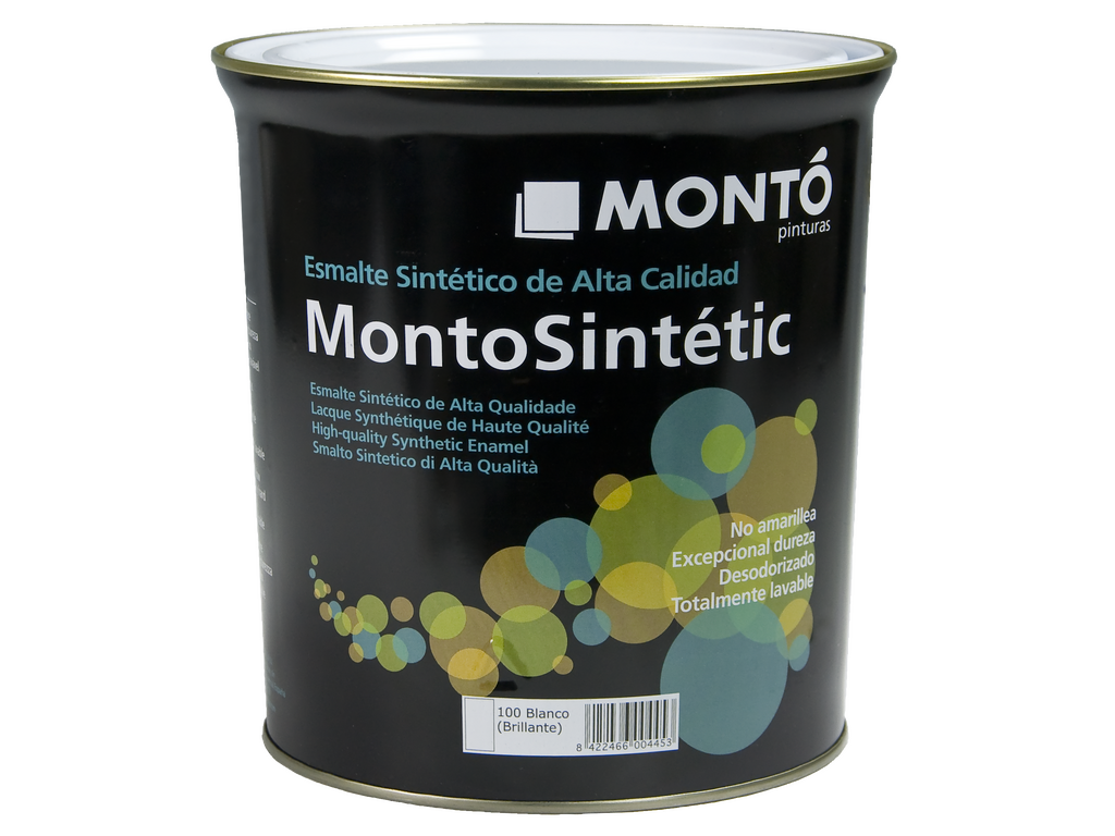Montosintetic Metalizado Gris Plata | Esmalte Uretanado Brillante | Acabado Metálico Decorativo para Metal y Madera