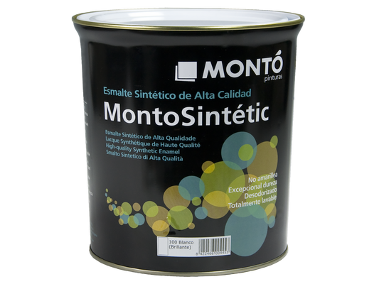 Montosintetic Metalizado Gris Plata | Esmalte Uretanado Brillante | Acabado Metálico Decorativo para Metal y Madera