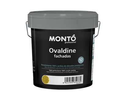 Ovaldine Fachadas | Pintura de Fachadas Premium | Revestimiento Acrílico Liso | Máxima Durabilidad y Protección Exterior (Blanco)