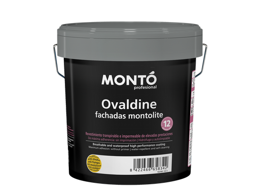 Ovaldine Montolite Acqua | Revestimiento Pliolite Extramate | Fachadas Impermeables y Transpirables (Blanco)
