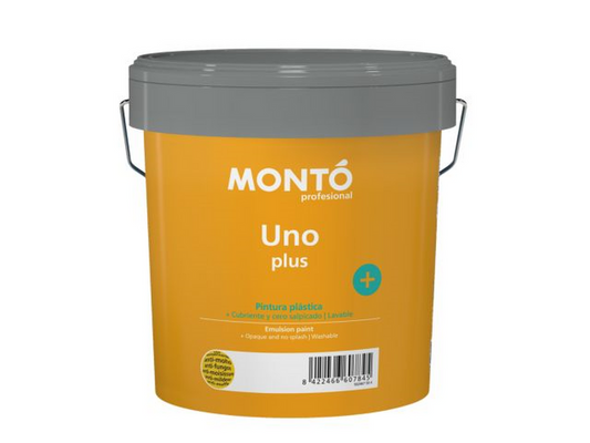 Pintura plástica: Uno+ (4 Litros). Coloreable