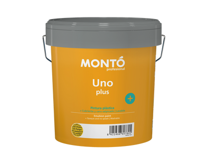 Pintura plástica: Uno+ (12 Litros). Coloreable