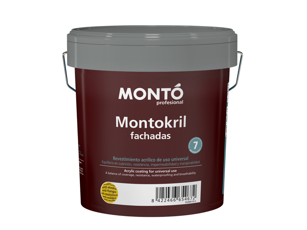 Pintura de fachadas: Montokril Liso (12 Litros). Coloreable