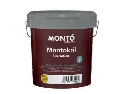 Pintura de fachadas: Montokril Liso (12 Litros). Coloreable