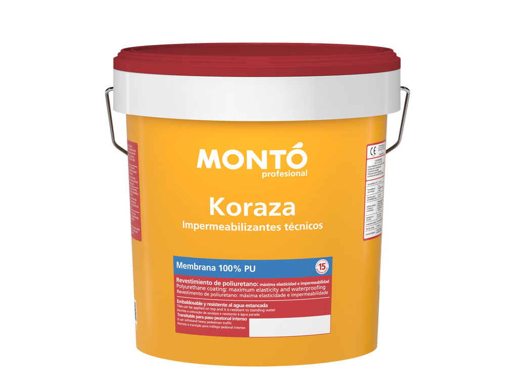 Koraza Membrana 100% PU | Membrana de Poliuretano al Agua para Terrazas y Cubiertas | Máxima Impermeabilización