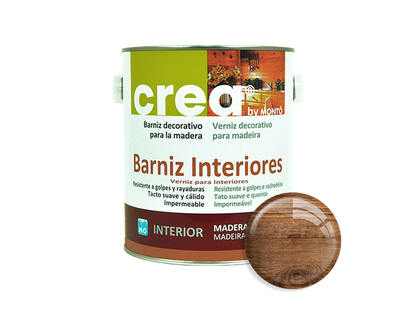 CREA BARNIZ INTERIOR BRI.CASTAÑO 500ML & CREA BARNIZ INTERIOR BRI.CASTAÑO 2.5L